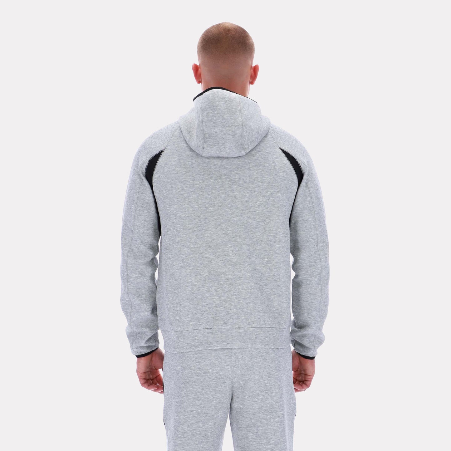 Reebok Apparel Men Reebok Contrast Panel Zip Hoodie GREY MARL