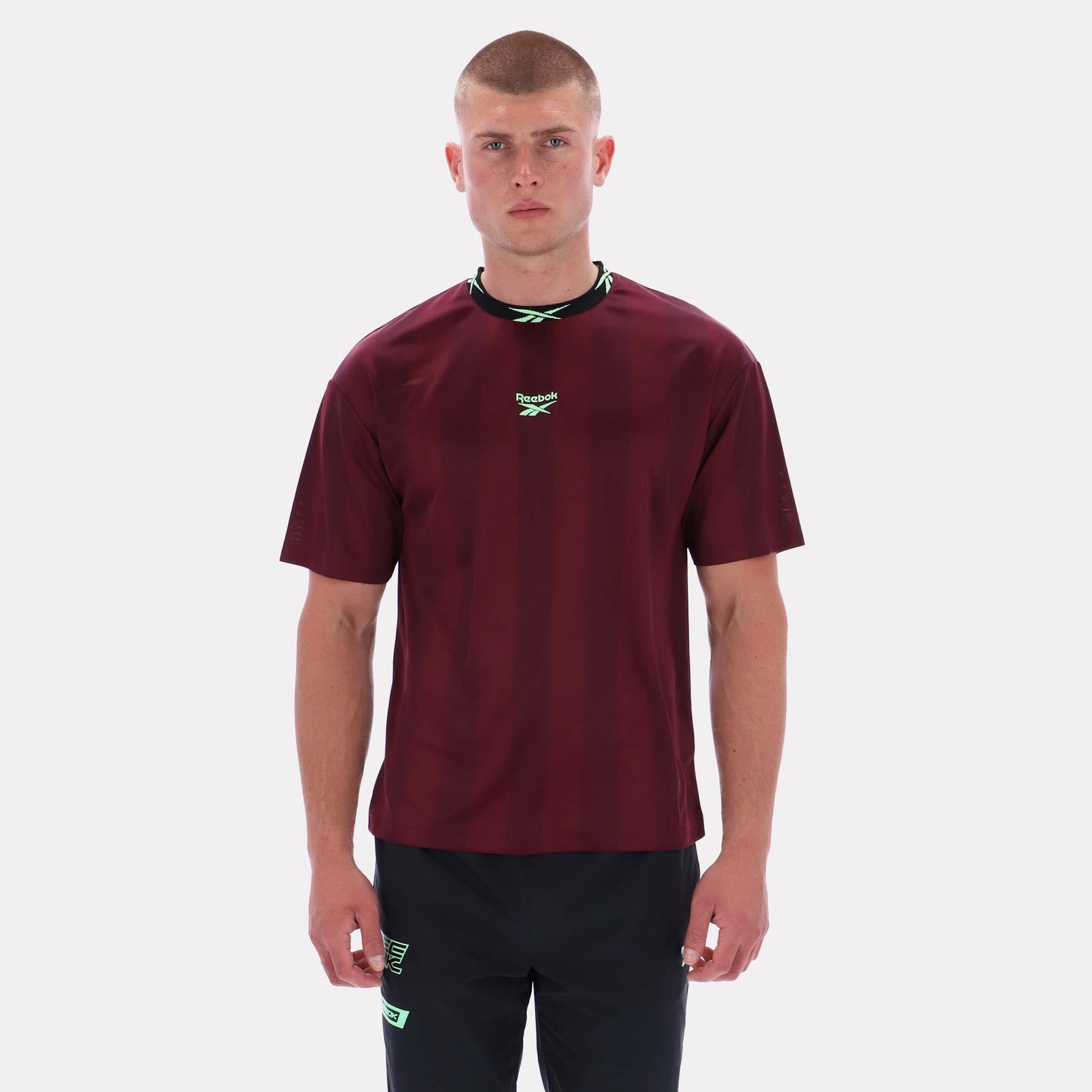 Reebok Apparel Men Reebok Graphic Stripe Jersey BLACK CHERRY