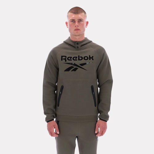 Reebok Apparel Men Studio Structure Hoodie ARMY GREEN