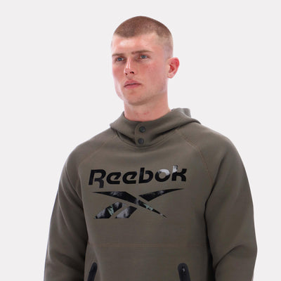 Reebok Apparel Men Studio Structure Hoodie ARMY GREEN