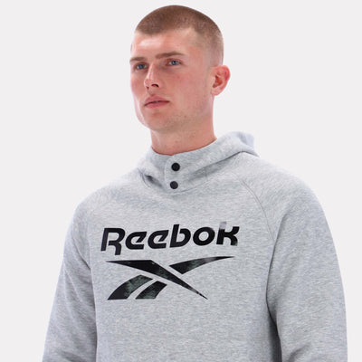 Reebok Apparel Men Studio Structure Hoodie GREY MARL