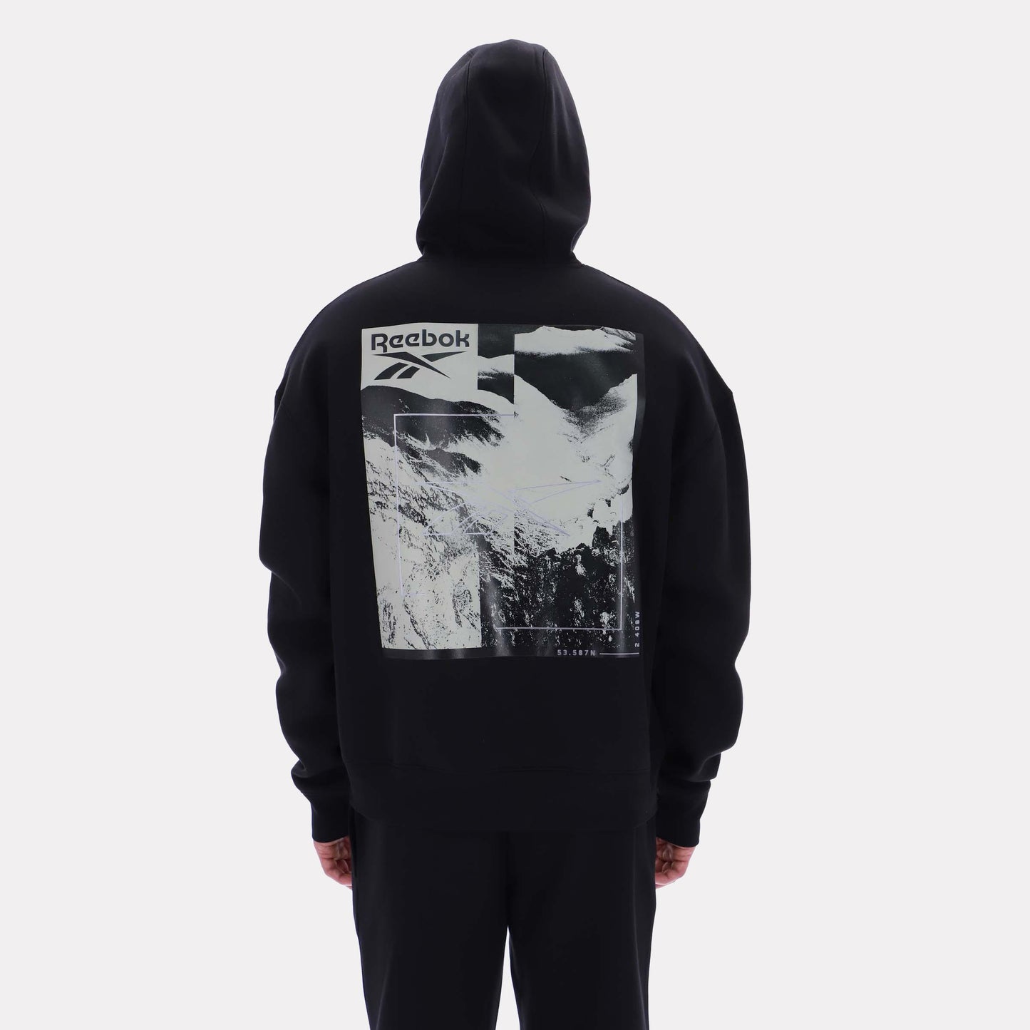 Reebok Apparel Men Reebok Shadow Graphic Hoodie BLACK