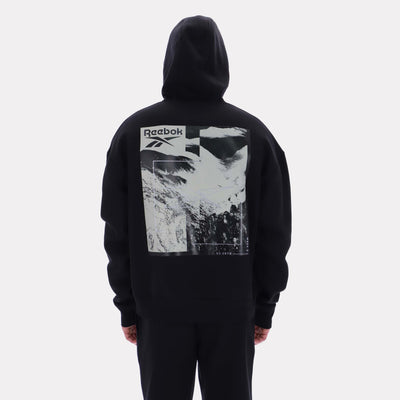 Reebok Apparel Men Reebok Shadow Graphic Hoodie BLACK