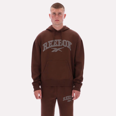 Reebok Apparel Men Varsity Hoodie CAMPUS BROWN