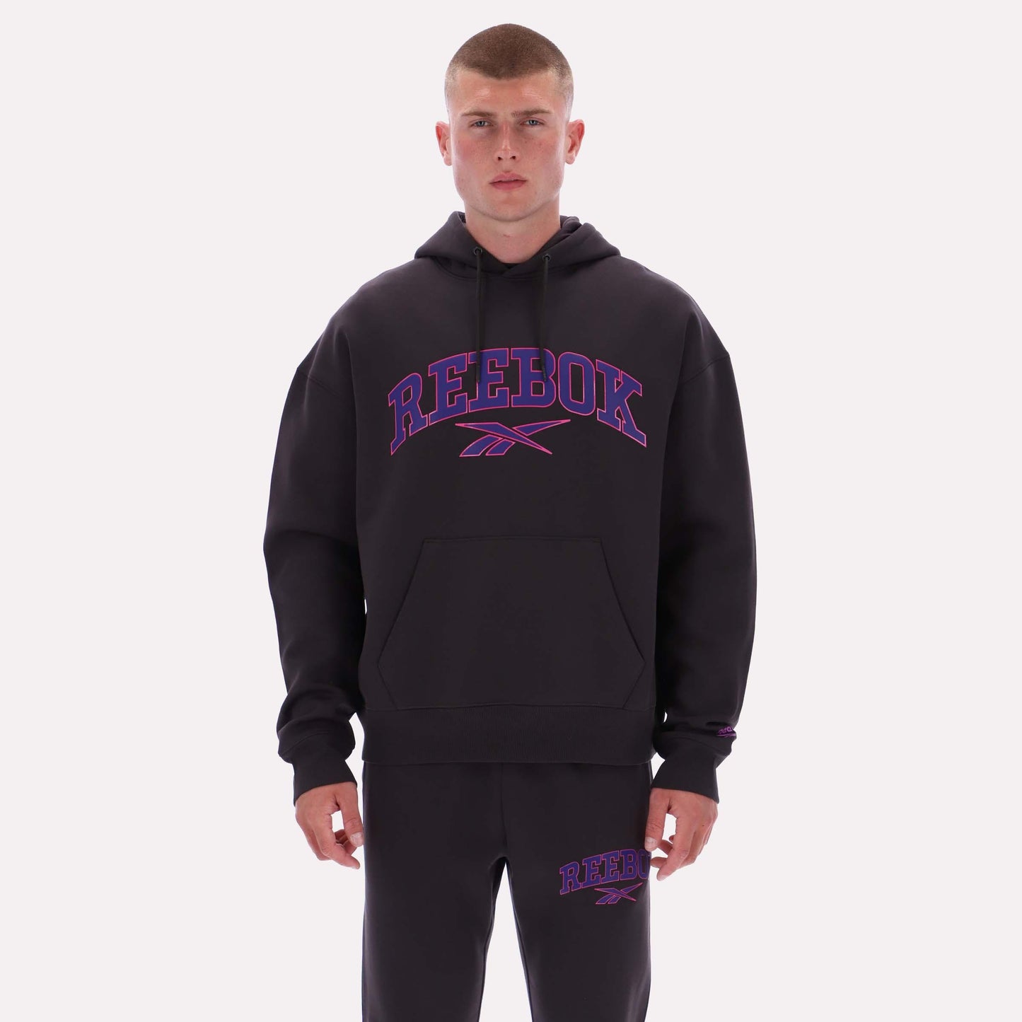 Reebok Apparel Men Varsity Hoodie WASHED BLACK