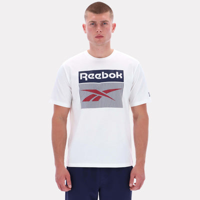 Reebok Apparel Men Reebok Illusion Logo T-Shirt WHITE