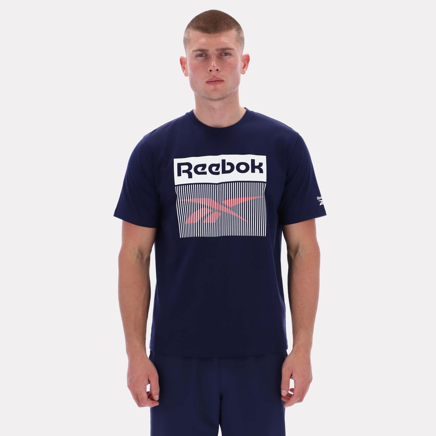 Reebok Apparel Men Reebok Illusion Logo T-Shirt VECTOR NAVY