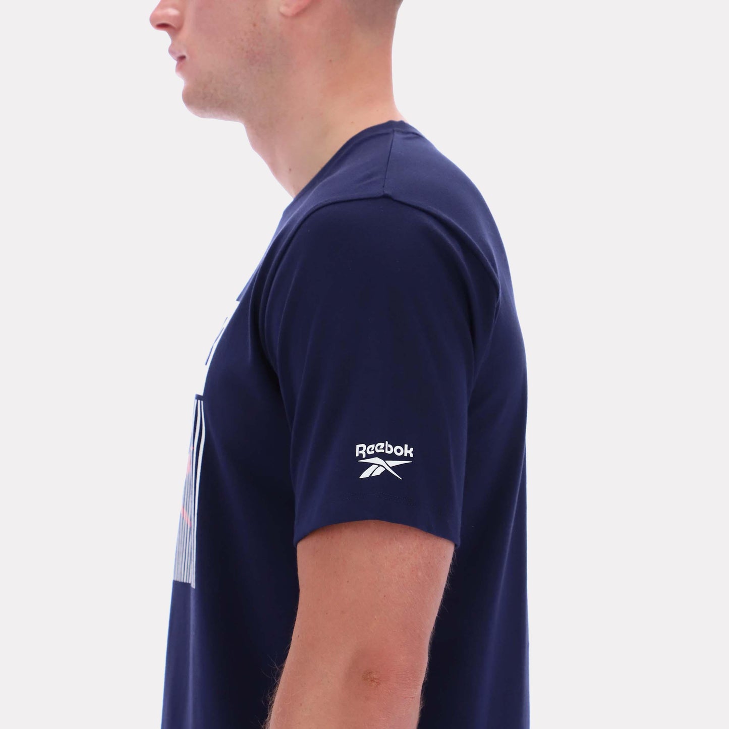 Reebok Apparel Men Reebok Illusion Logo T-Shirt VECTOR NAVY