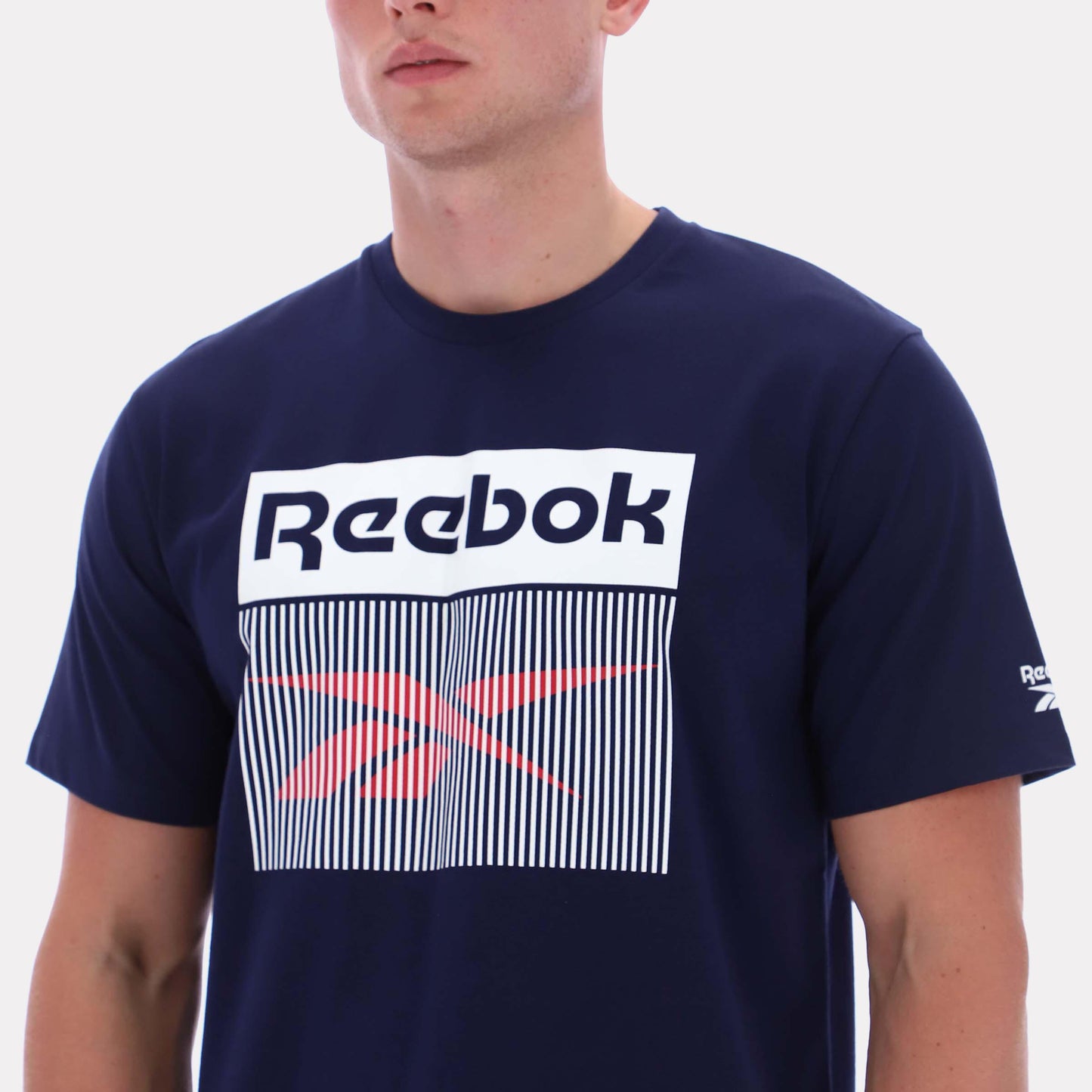 Reebok Apparel Men Reebok Illusion Logo T-Shirt VECTOR NAVY