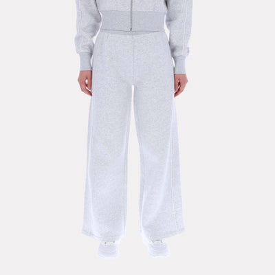 Reebok Apparel Women Off-Duty Wide-Leg Pants SILVER MARL