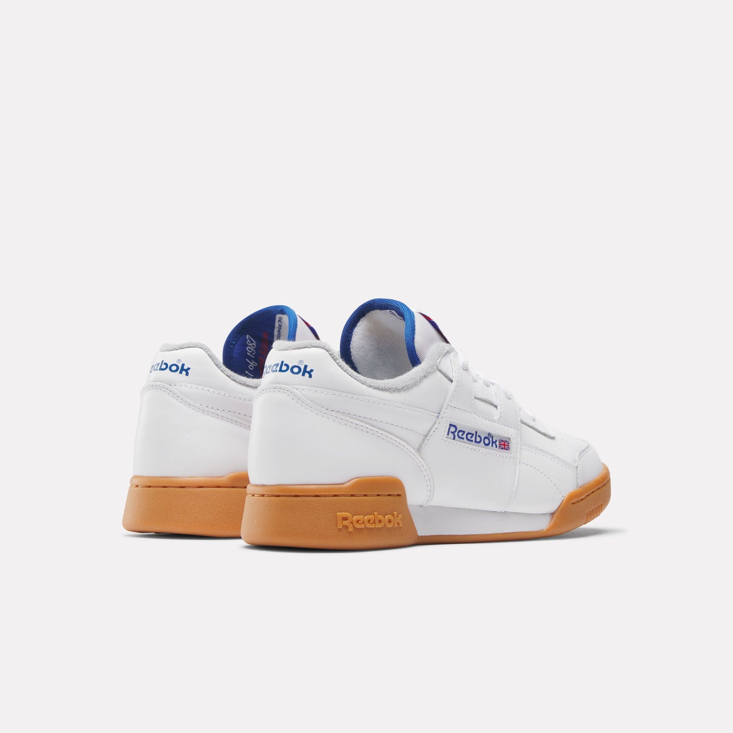 REEBOK FOOTWEAR UNISEX Workout Plus Shoes FTWRWHITE/VECTORBLUE/RBKGUM03