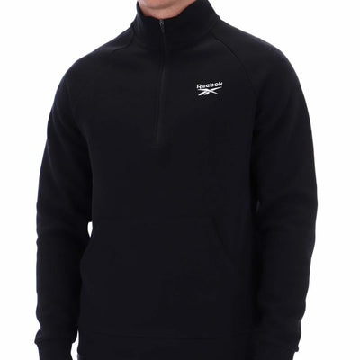 Reebok Apparel Men Core Quarter-Zip Sweatshirt BLACK