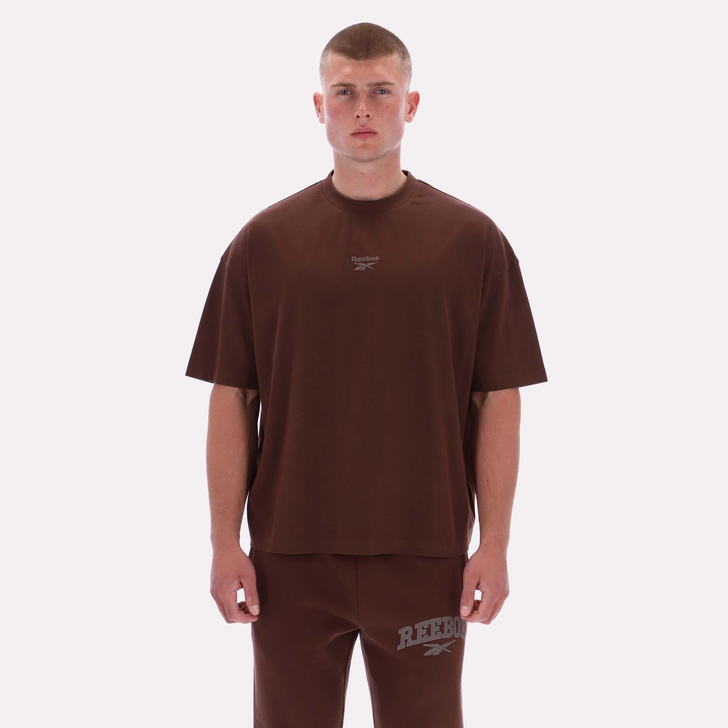 Reebok Apparel Men Varsity Graphic T-Shirt CAMPUS BROWN