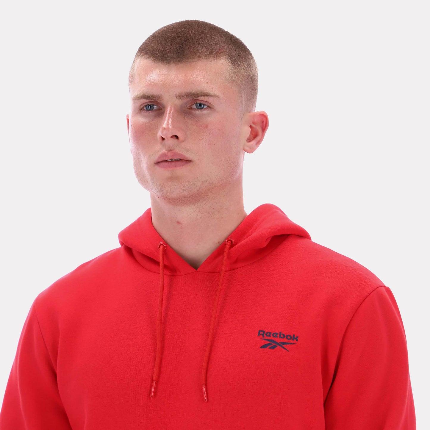 Reebok Apparel Men Essential Logo Hoodie VECTOR RED