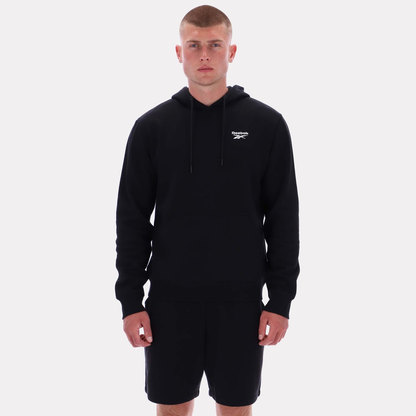 Reebok Apparel Men Essential Logo Hoodie BLACK