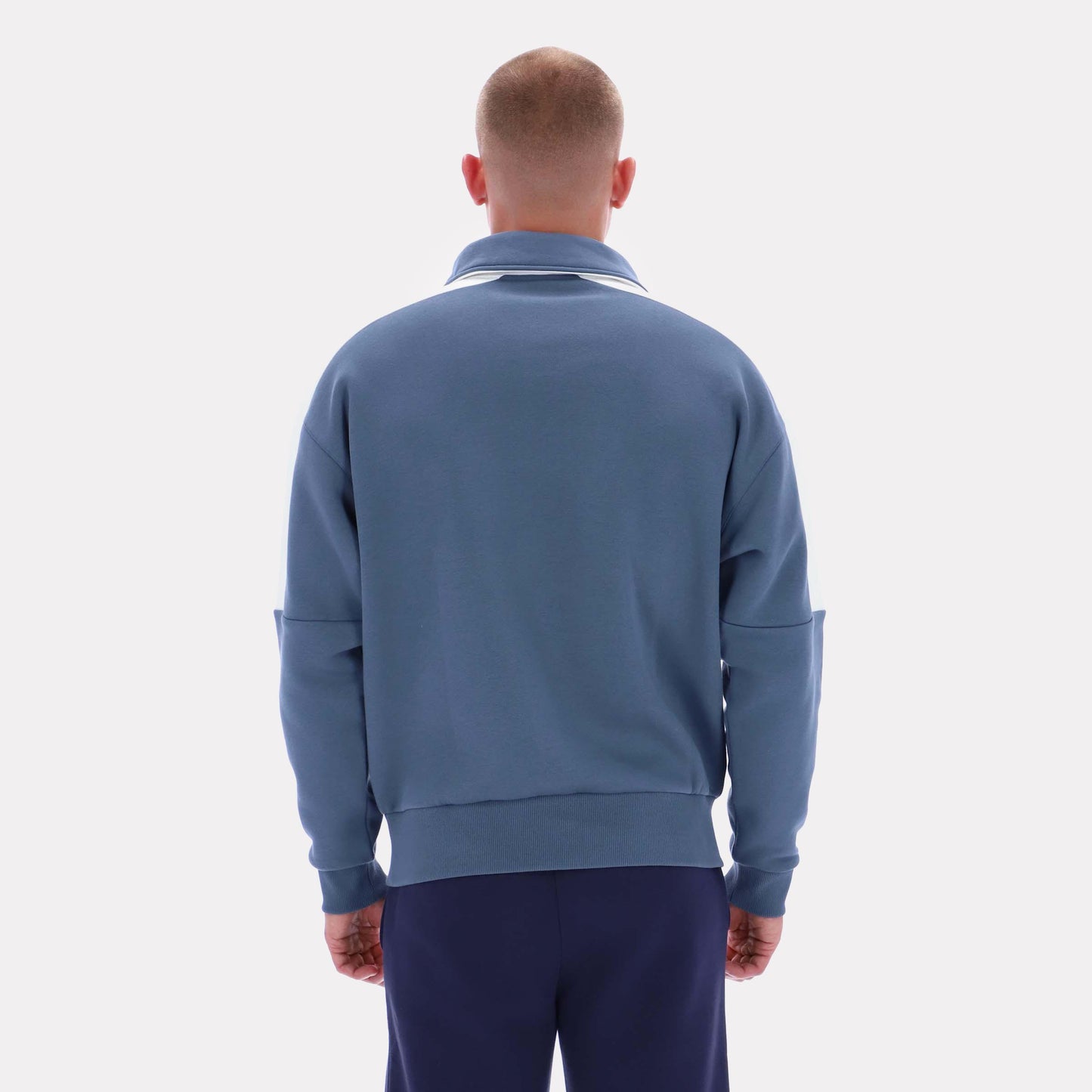 Reebok Apparel Men Retro Quarter-Zip Sweatshirt SHADOW/CHALK