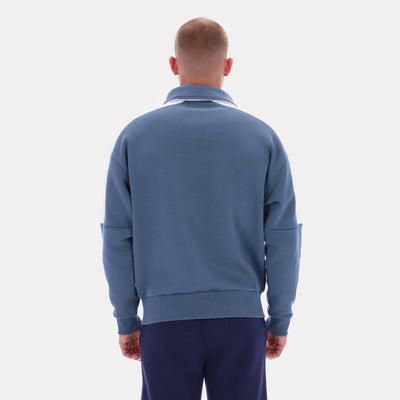 Reebok Apparel Men Retro Quarter-Zip Sweatshirt SHADOW/CHALK