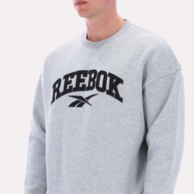 Reebok Apparel Men Classics Varsity Graphic Sweatshirt LIGHT GREY MARL