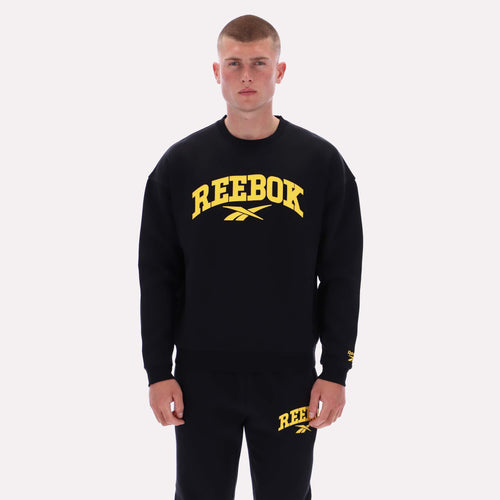 Reebok Apparel Men Classics Varsity Graphic Sweatshirt BLACK