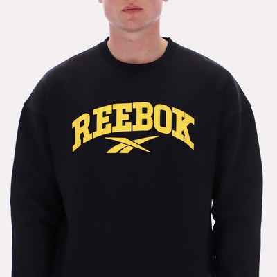 Reebok Apparel Men Classics Varsity Graphic Sweatshirt BLACK