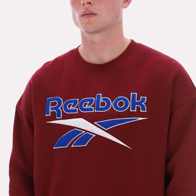 Reebok Apparel Men Reebok Varsity Graphic Sweatshirt CLASSIC BURGUNDY