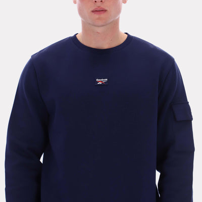 Reebok Apparel Men Reebok Essential Logo Sweatshirt VECTOR NAVY