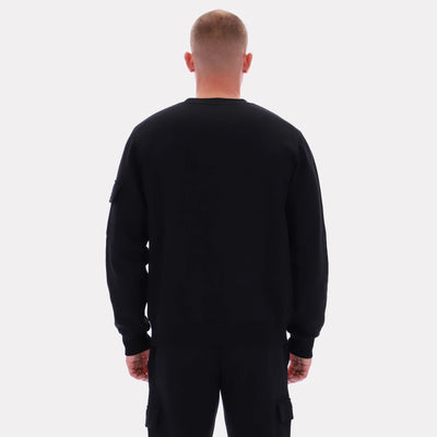 Reebok Apparel Men Reebok Essential Logo Sweatshirt BLACK