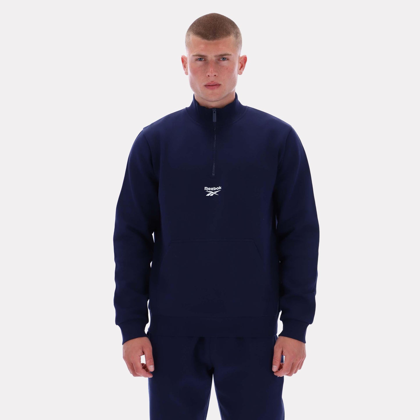 Reebok Apparel Men Reebok Quarter-Zip Sweatshirt VECTOR NAVY
