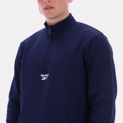 Reebok Apparel Men Reebok Quarter-Zip Sweatshirt VECTOR NAVY