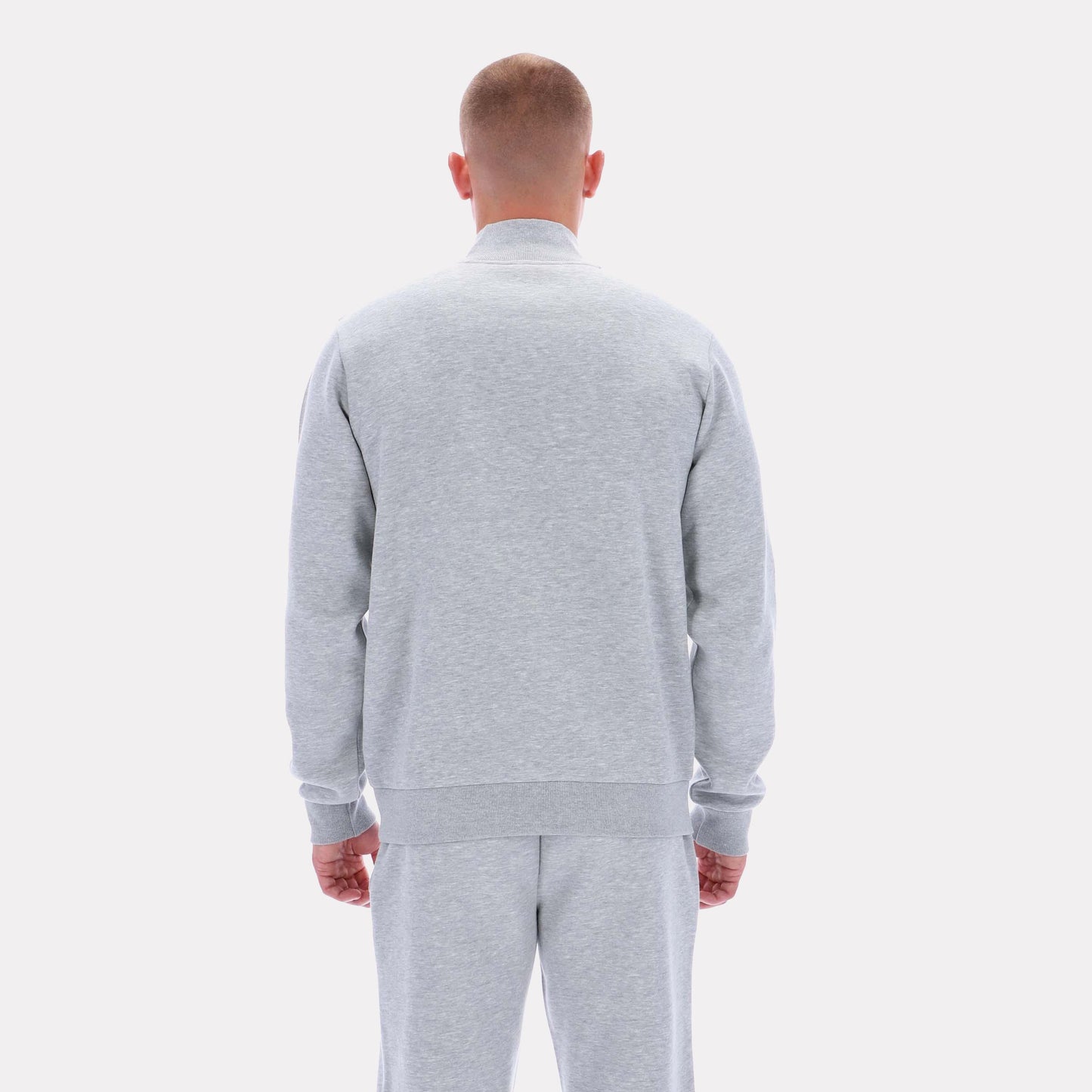 Reebok Apparel Men Reebok Quarter-Zip Sweatshirt LIGHT GREY MARL