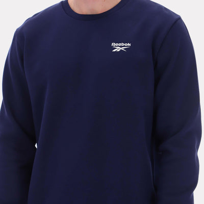 Reebok Apparel Men Essential Logo Crewneck Sweatshirt VECTOR NAVY
