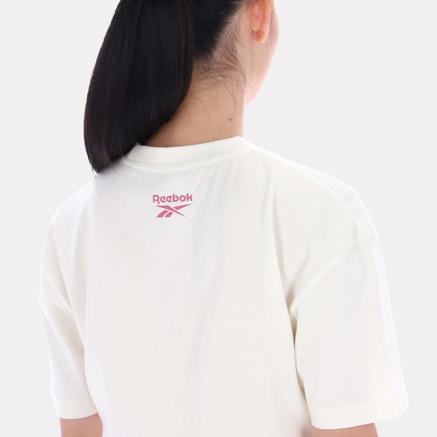 Reebok Apparel Women Varsity Logo Cropped T-Shirt VINTAGE CHALK