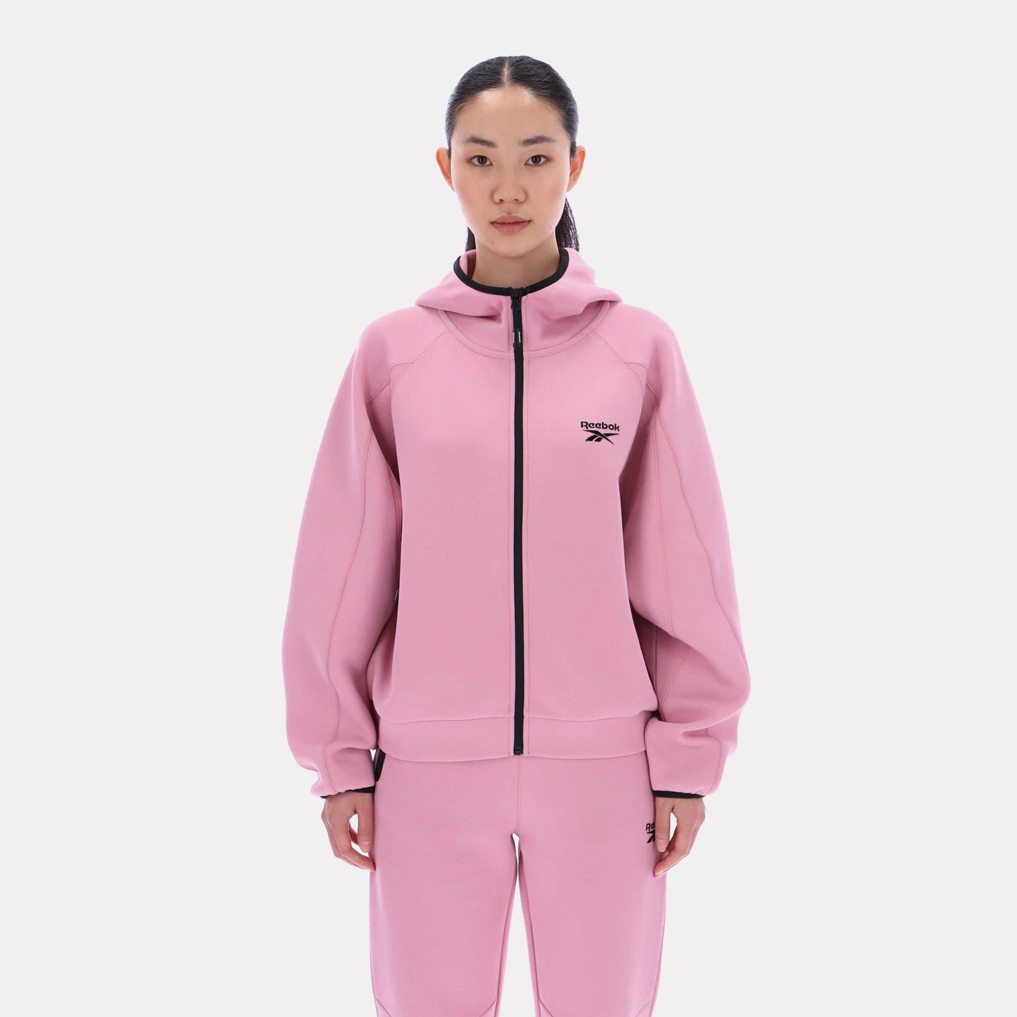 Reebok Apparel Women Vector Sculpt Hoodie DUSTY ROSE