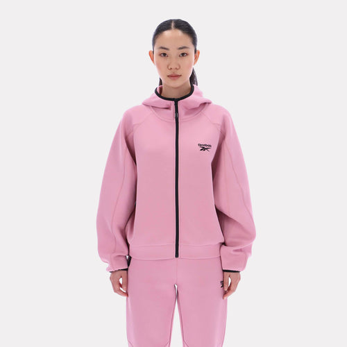 Reebok Apparel Women Vector Sculpt Hoodie DUSTY ROSE