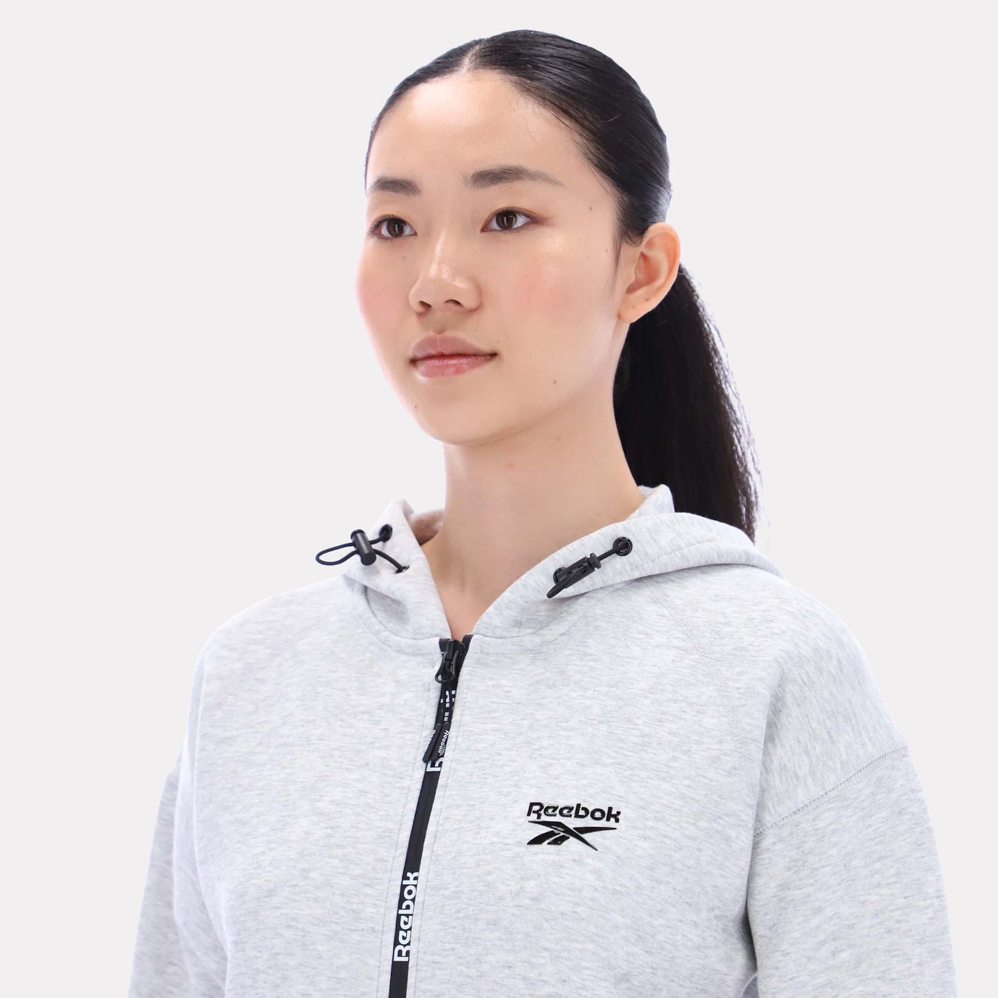 Reebok Apparel Women Vector Sculpt Hoodie SILVER MARL