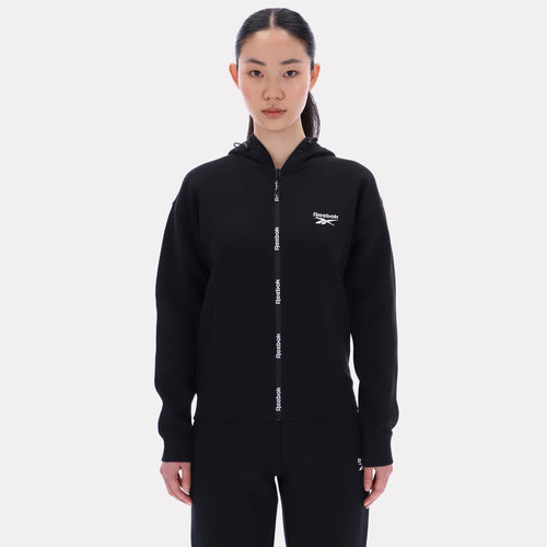 Reebok Apparel Women Scuba Zip Hoodie BLACK