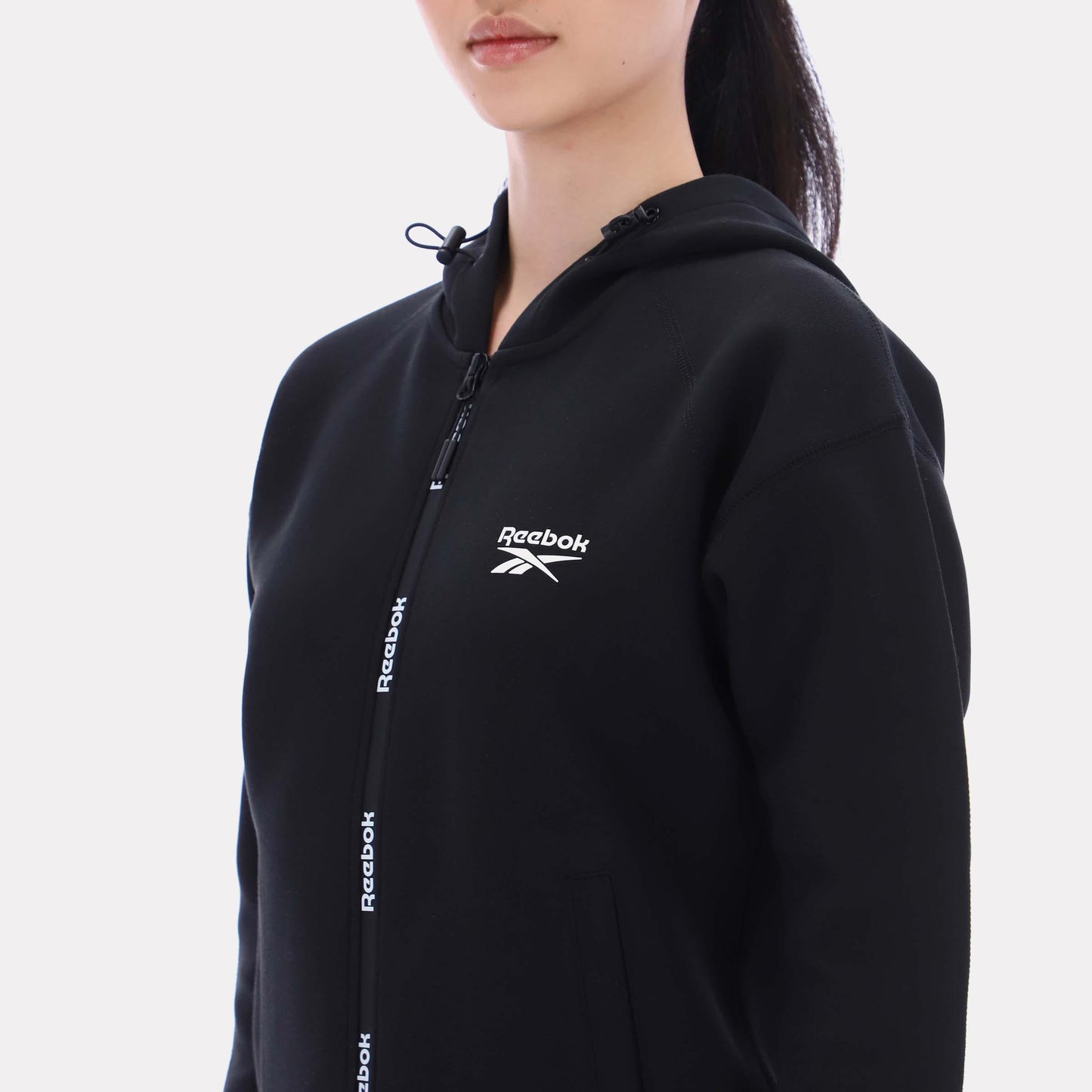 Reebok Apparel Women Scuba Zip Hoodie BLACK