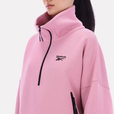 Reebok Apparel Women Scuba Retro 70’s Sweatshirt DUSTY ROSE