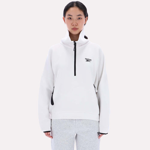 Reebok Apparel Women Scuba Retro 70’s Sweatshirt BARELY GREY