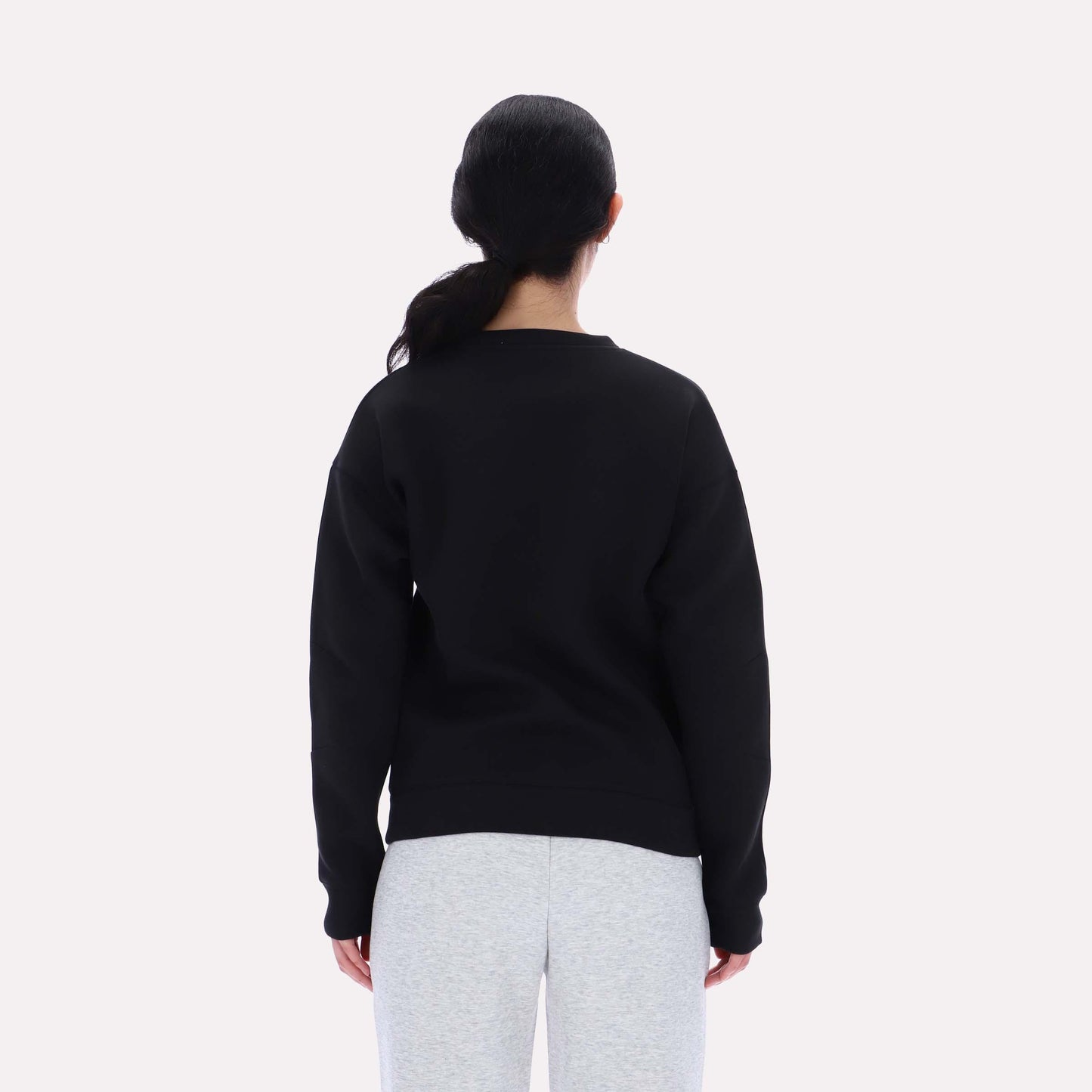 Reebok Apparel Women Reebok Small Logo Crew Sweatshirt BLACK