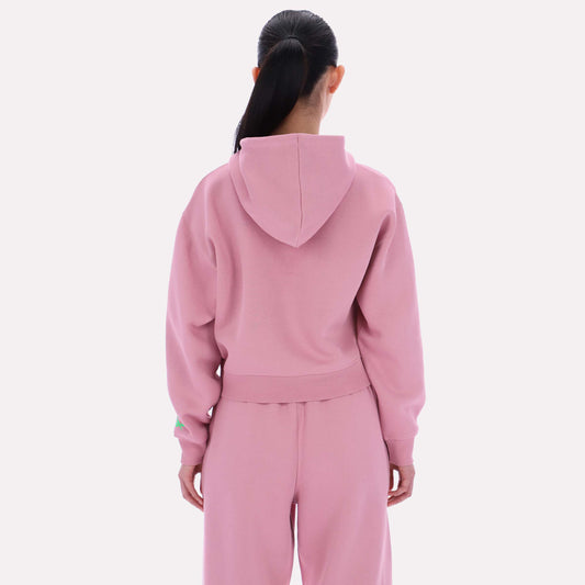 REEBOK APPAREL WOMEN Triple Boucle Logo Hoodie DUSTY ROSE