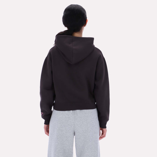 REEBOK APPAREL WOMEN Triple Boucle Logo Hoodie WASHED BLACK