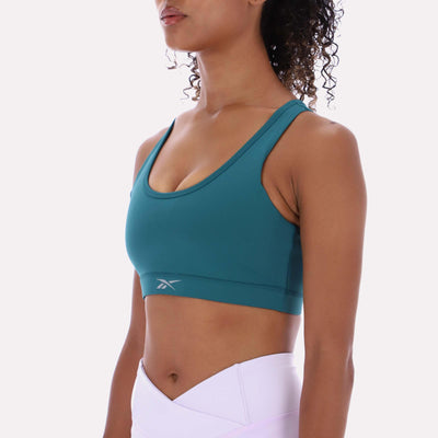 Reebok Apparel Women RBK-DRY Motion Sports Bra RETRO TEAL