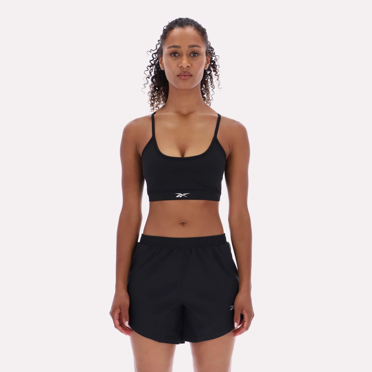 Reebok Apparel Women Core Strappy Bra - Medium Support BLACK