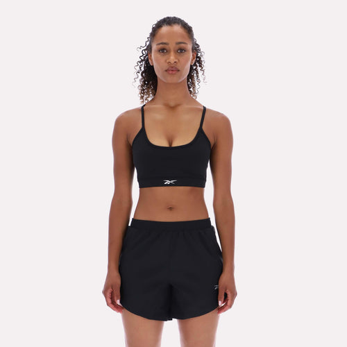 Reebok Apparel Women Core Strappy Bra - Medium Support BLACK