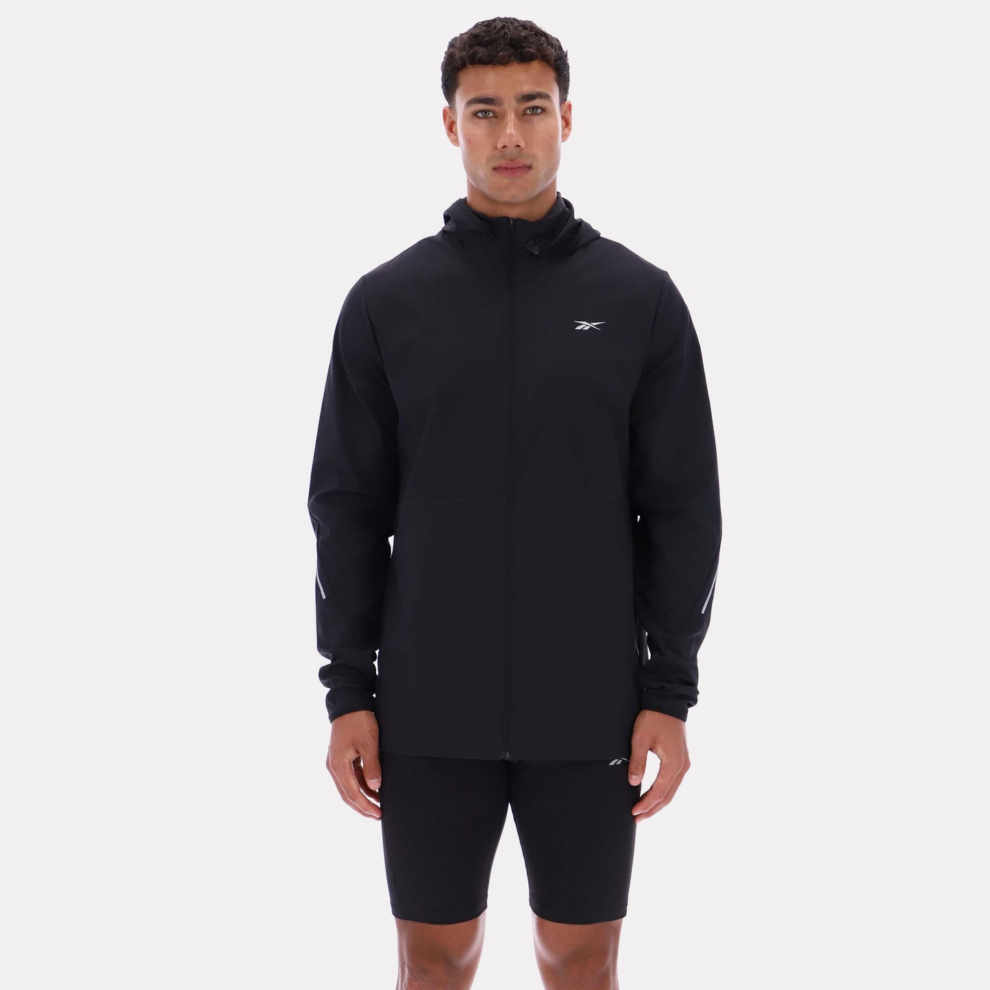 Reebok Apparel Men Velocity Ripstop Running Jacket BLACK