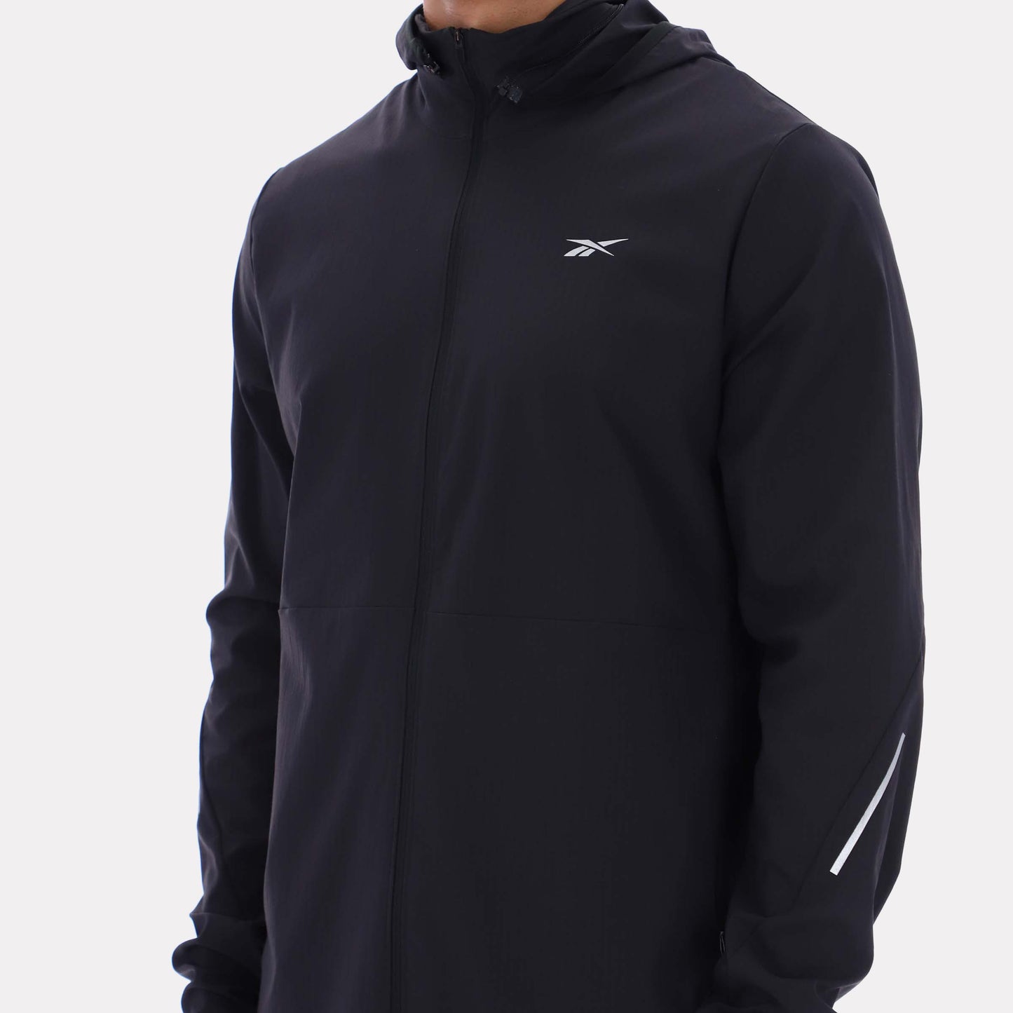 Reebok Apparel Men Velocity Ripstop Running Jacket BLACK