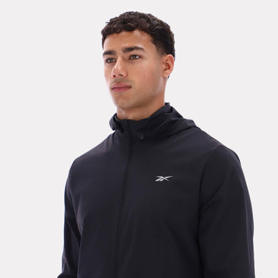 Reebok Apparel Men Velocity Ripstop Running Jacket BLACK