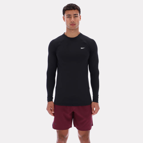 Reebok Apparel Men Performance Long Sleeve Tee BLACK