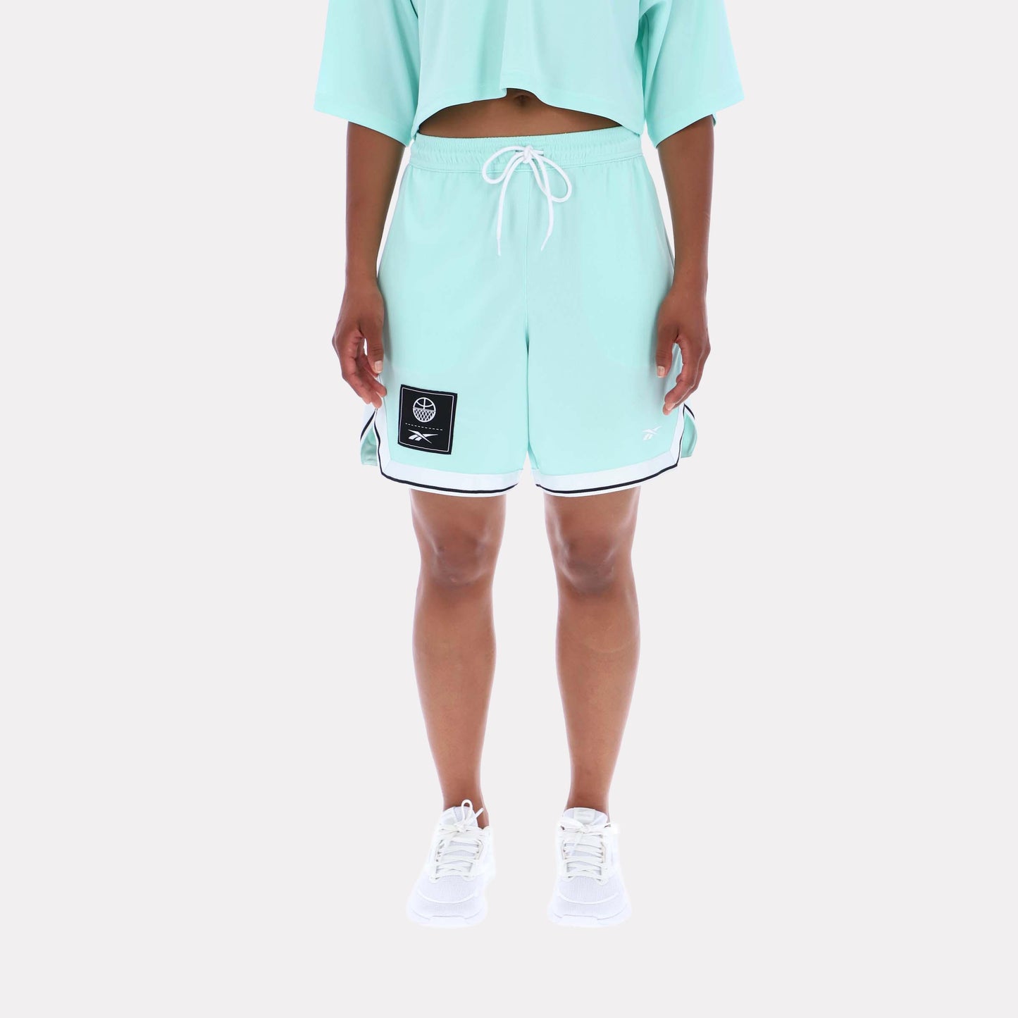 Reebok Apparel Women Basketball Ready Shorts GLITCH AQUA